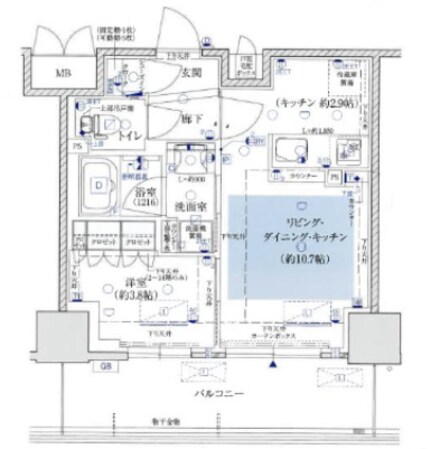 ファインレジデンス福島海老江の物件間取画像